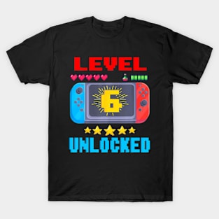 6th Birthday Level 6 Video Birthday T-Shirt